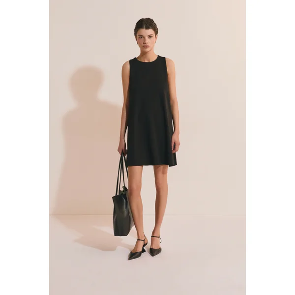 Robe trapèze courte en coton