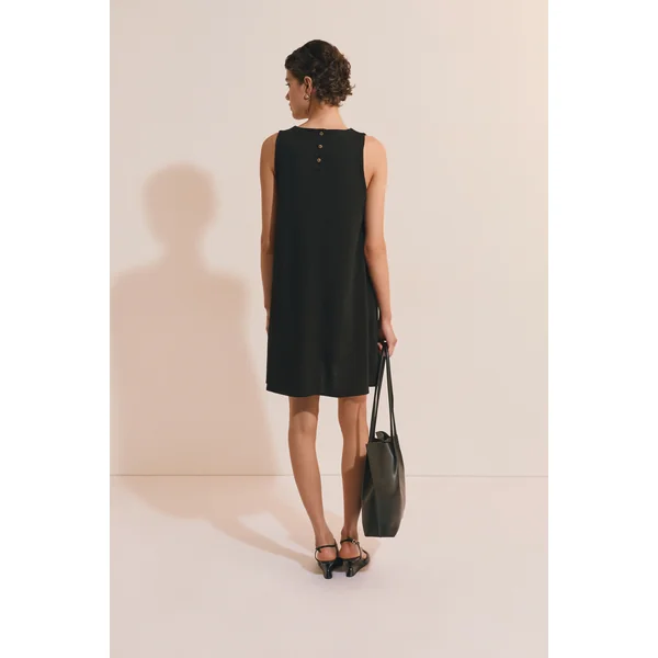 Robe trapèze courte en coton