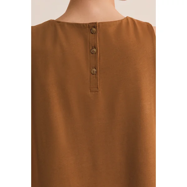 Robe trapèze courte en coton