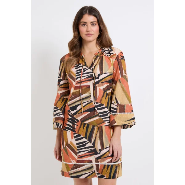 Robe Trapèze Géométrique D'été