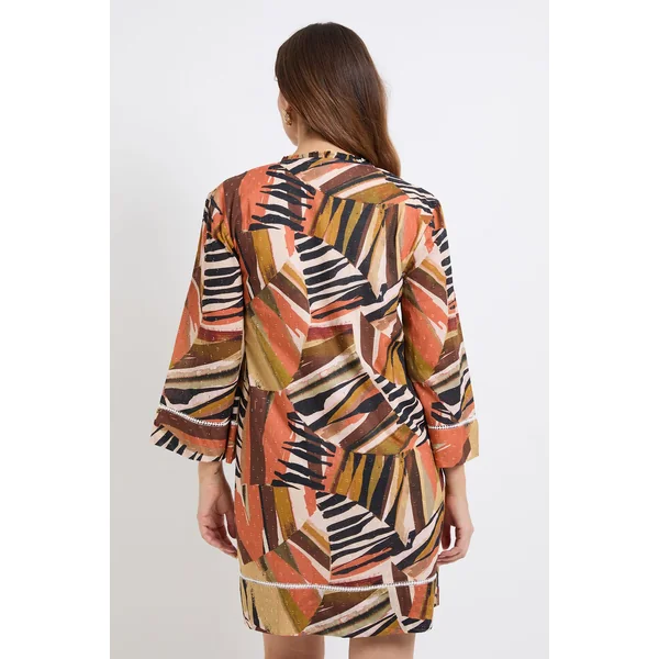 Robe Trapèze Géométrique D'été