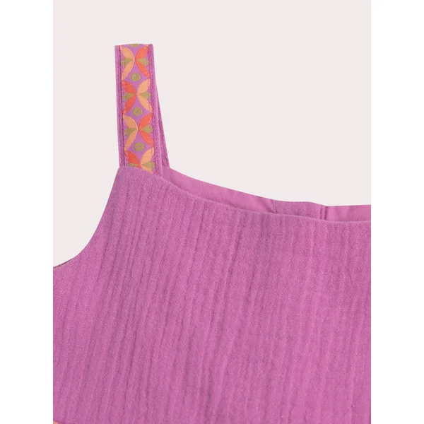 Robe violette à bretelles contrastées - Soins Bébé Naturels & Produits Maman Après Naissance
