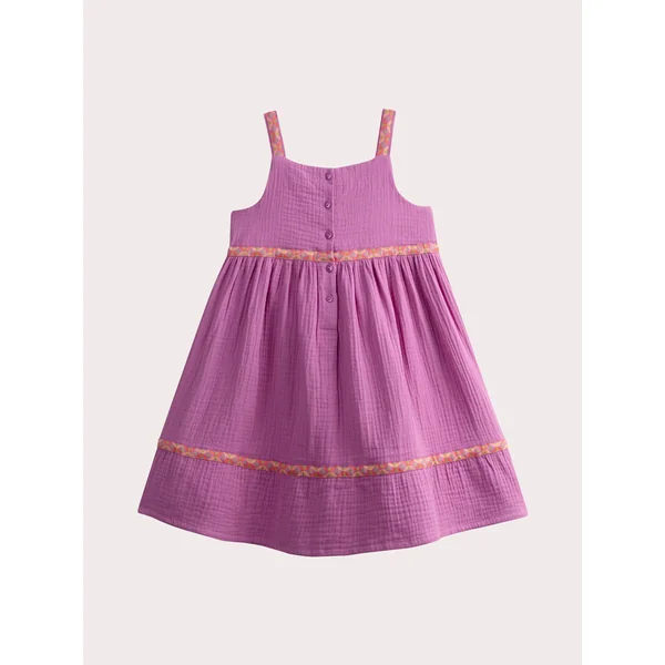 Robe violette à bretelles contrastées - Soins Bébé Naturels & Produits Maman Après Naissance