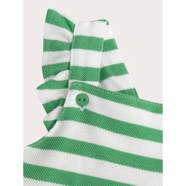 Robe écrue rayée à bretelles pour bébé fille - Soins Bébé Naturels & Produits Maman Après Naissance