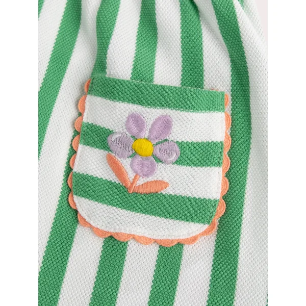 Robe écrue rayée à bretelles pour bébé fille - Soins Bébé Naturels & Produits Maman Après Naissance