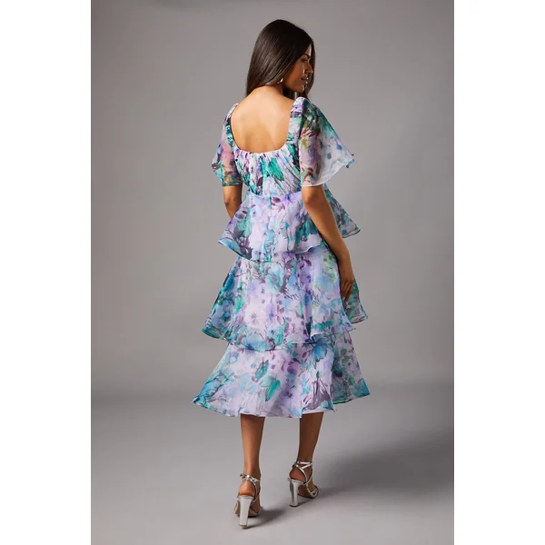 Robe Étagée en Organza Petite Taille