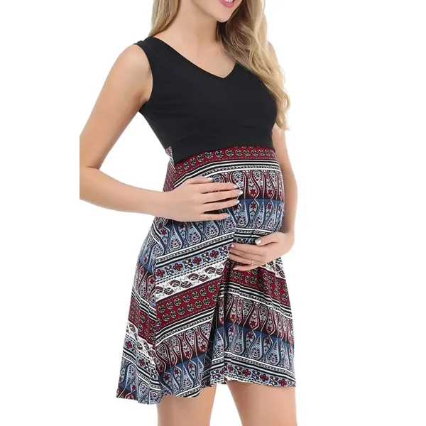 Robe Été Allaitement Floral Col V