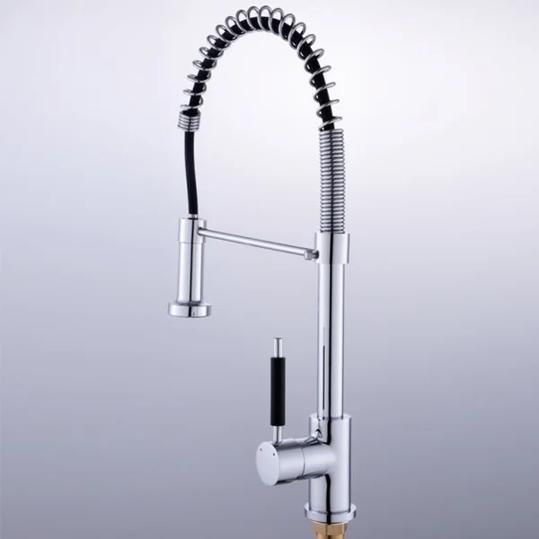 Robinet Raffiné extensible avec 2 tuyaux de raccordement Corps en laito Poignée en alliage de zinc valve en céramique