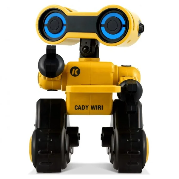 Robot Smart Jouet Télécommandé Interface Usb Distance 10m Plateau Amovible Programmation en Abs 16x17x24cm Jaune
