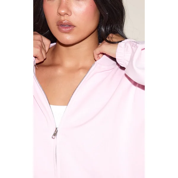 Rose Bomber Interlock Brodé