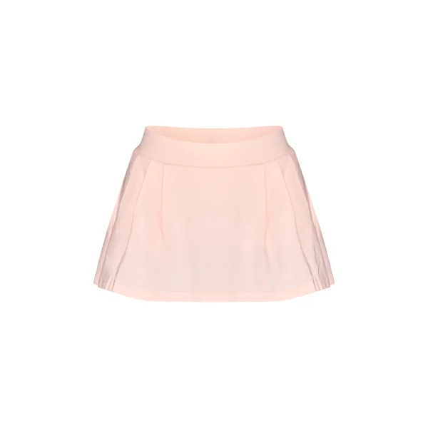 Rose Clair Jupe-short De Tennis Mini Plissée À Rayures Coordonnée