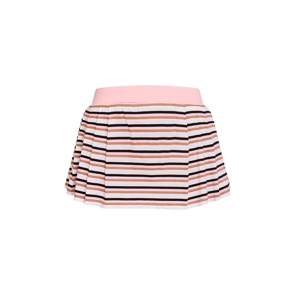 Rose Jupe-short De Tennis Mini Plissée À Rayures Coordonnée