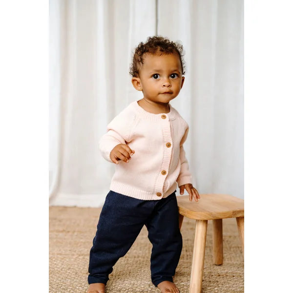 ROSE & LÉO - Cardigan en tricot - rose pâle