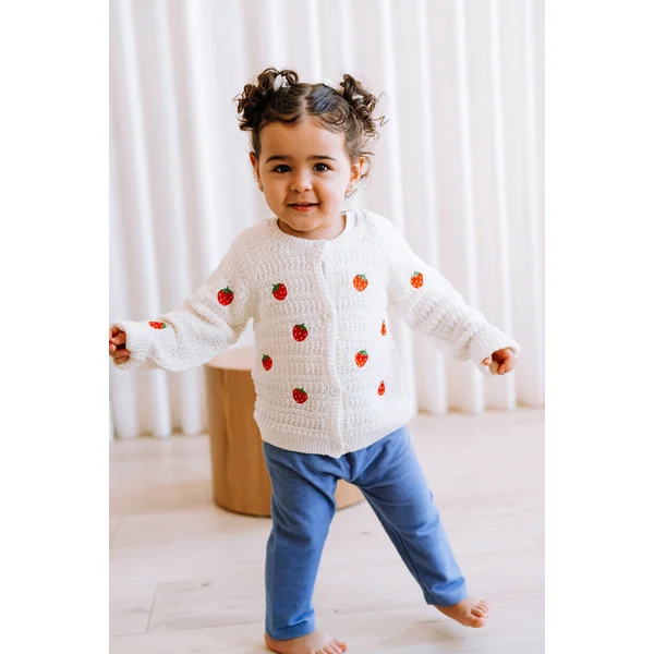 ROSE & LÉO - Cardigan fraisinette - blanc