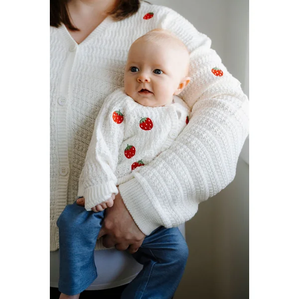 ROSE & LÉO - Cardigan fraisinette - blanc