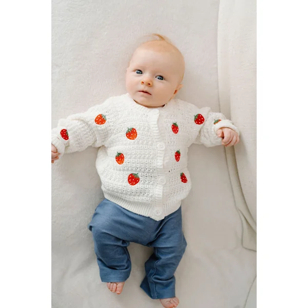 ROSE & LÉO - Cardigan fraisinette - blanc