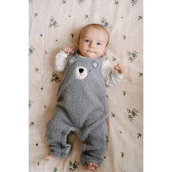 ROSE & LÉO - Salopette en sherpa - ourson (gris)