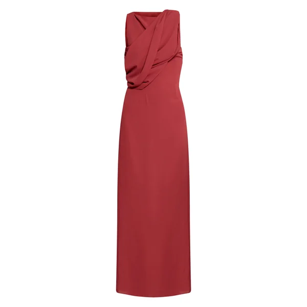 Rose Pâle Robe Longue Cache-cœur En Mousseline De Soie