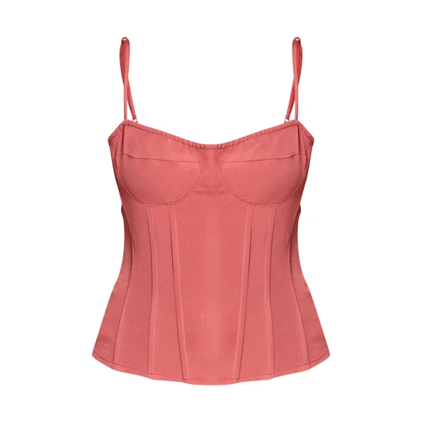 Rose Pâle Top Corset Structuré