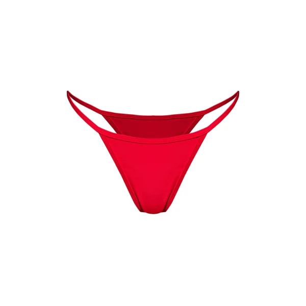 Rouge Bas De Bikini Tanga Basique