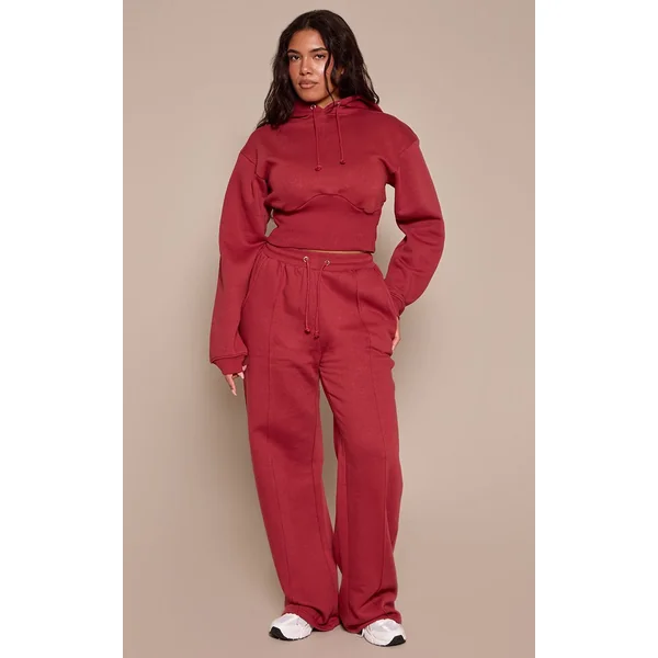 Rouge Palissandre Sweat À Casynthétiqueche Court Taille Froncée Shape