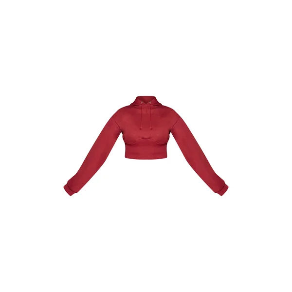 Rouge Palissandre Sweat À Casynthétiqueche Court Taille Froncée Shape