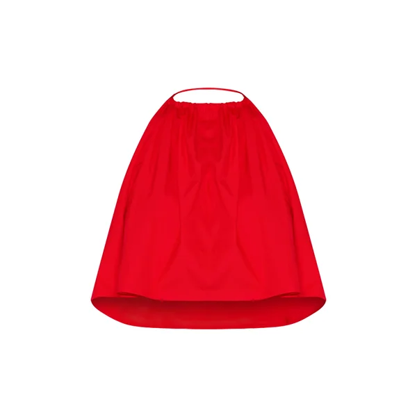 Rouge Tomate Haut Popeline Dos Nu Col Licou Ensemble Coordonné