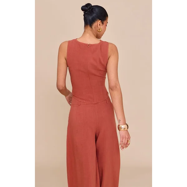 Rouille Haut Sans Manches Long