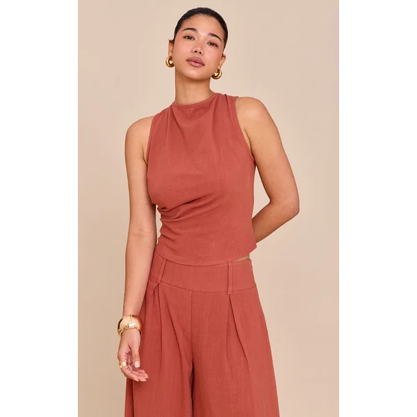 Rouille Haut Sans Manches Long