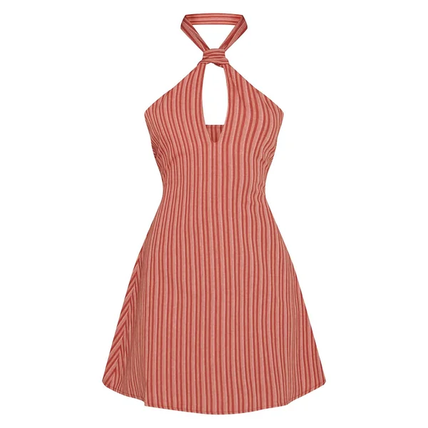 Rouille Robe Droite À Encolure Américaine