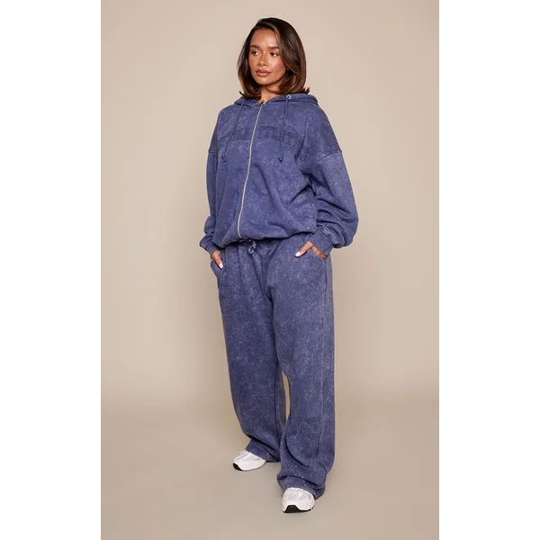Russian Navy Prettylittlething Shape Jogging Large À Jambes Évasées