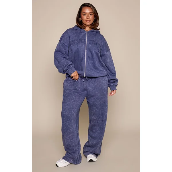 Russian Navy Prettylittlething Shape Jogging Large À Jambes Évasées