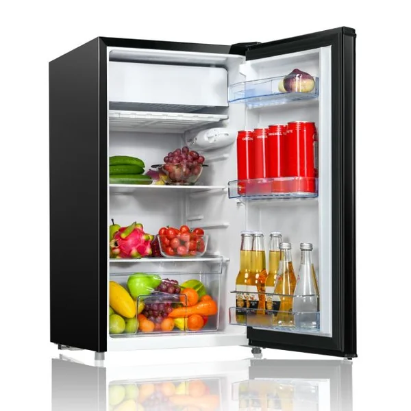 Réfrigérateur Table Top Intégrable 91L Mini-bar Niveau Sonore Faible 3 Étagères 49x45x84cm Noir
