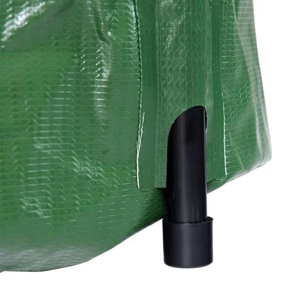Réservoir Pliable 200L avec Récipient de Stockage d'Eau Filtre Robinet en PVC et ABS, 60x72cm Vert
