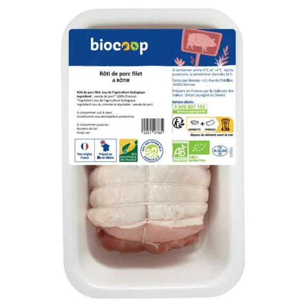 Rôti de porc filet env. 600g