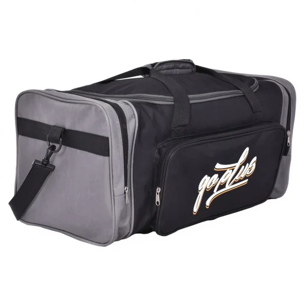 Sac de voyage Valise Bagage Sac de sport pour remise en forme gymnase Taille M, 50 Litres, 57 x 31 x 28 cm, Noir/gris