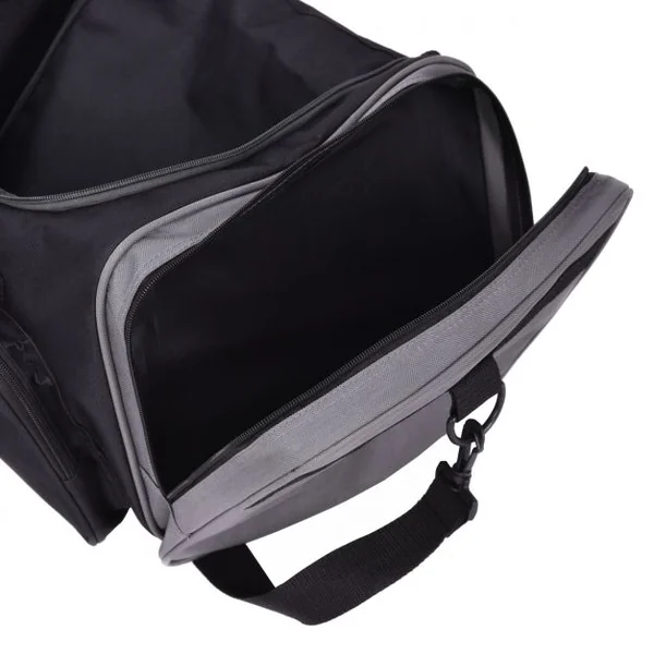 Sac de voyage Valise Bagage Sac de sport pour remise en forme gymnase Taille M, 50 Litres, 57 x 31 x 28 cm, Noir/gris