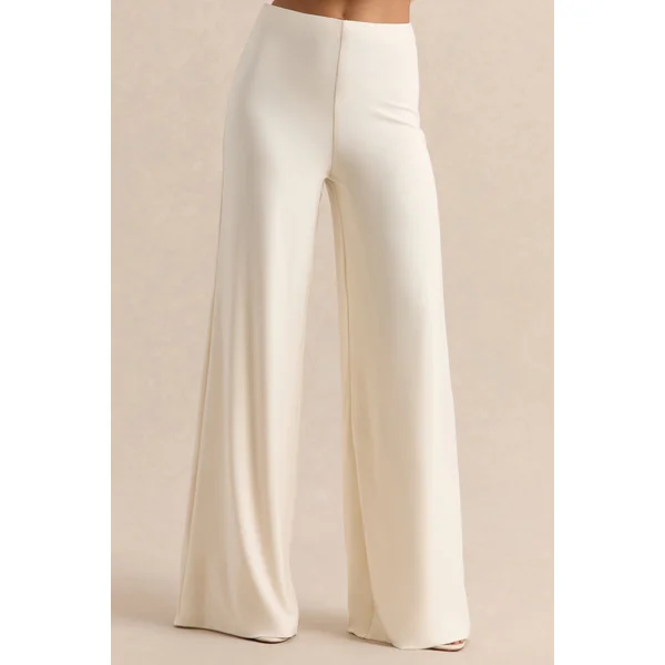 Safirra | Pantalon blanc à jambes larges