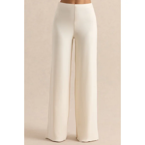 Safirra | Pantalon blanc à jambes larges