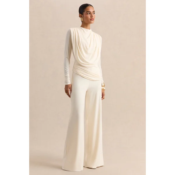 Safirra | Pantalon blanc à jambes larges