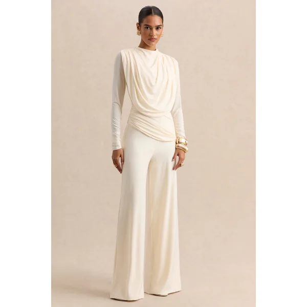 Safirra | Pantalon blanc à jambes larges