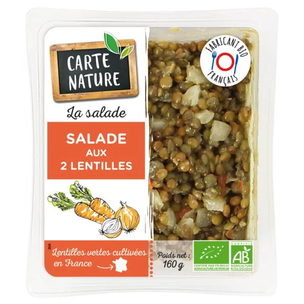 Salade aux 2 lentilles