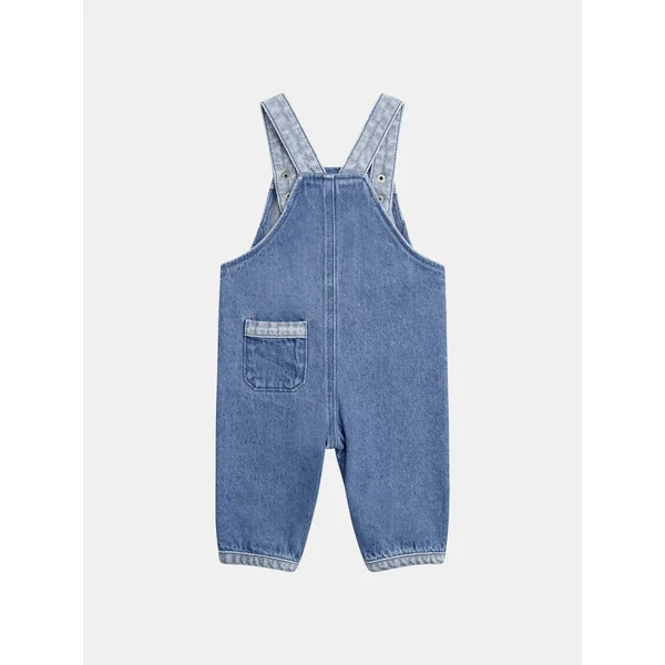 Salopette bleu bicolore motif pomme pour bébé garçon - Soins Bébé Naturels & Produits Maman Après Naissance