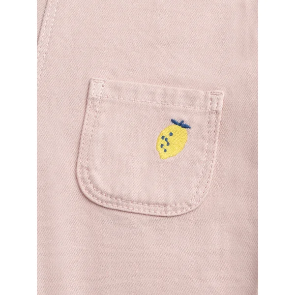 Salopette rose vintage avec broderie citron pour bébé fille - Soins Bébé Naturels & Produits Maman Après Naissance