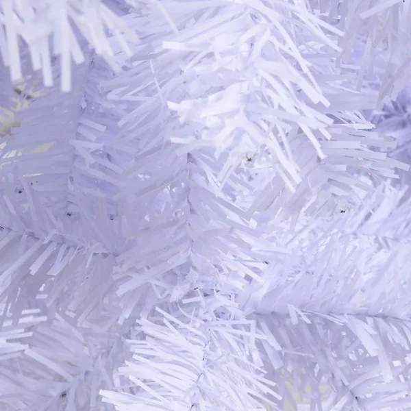 Sapin de Noël Artificiel 210cm pour Décoration de Noël 950 branches, Matériau PVC avec Pied en Métal, Blanc
