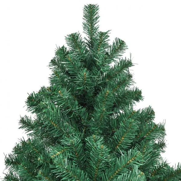 Sapin de Noël Artificiel 225cm Arbre de Noël avec Lumières LED, Pied en Métal 55cm, en PVC et PE, Vert