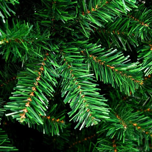 Sapin de Noël Artificiel 240 CM Matériau PVC avec Pied en Métal Excellente Stabilité Peu Encombrant, 1138 branches, Vert