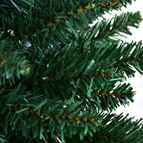 Sapin de Noël artificiel pointu 120 cm et Pied Arbre de Noël et 150 branches en PVC métal, Couleur vert
