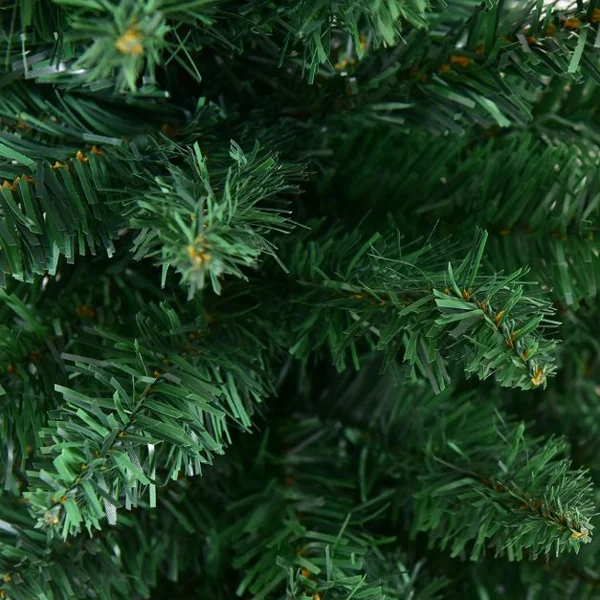 Sapin de Noël artificiel pointu 150 cm et Pied Arbre de Noël et 220 branches en PVC métal, Couleur vert