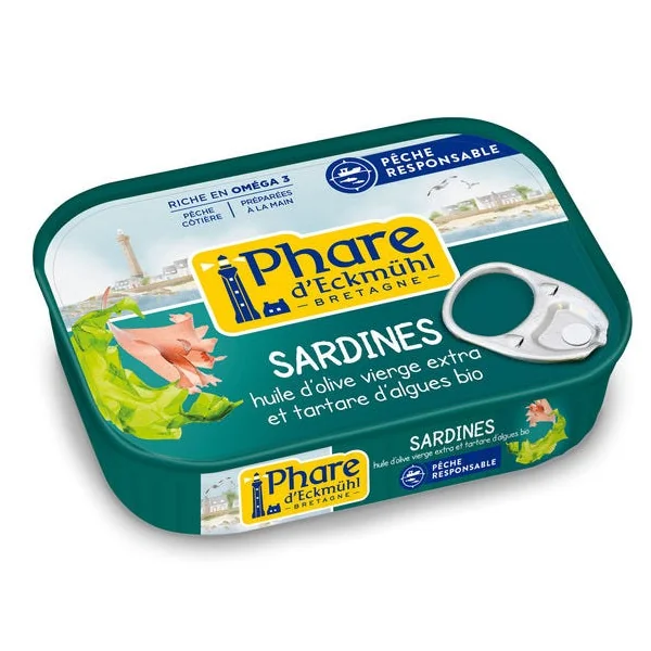 Sardines de bretagne au tartare d'algues 135g
